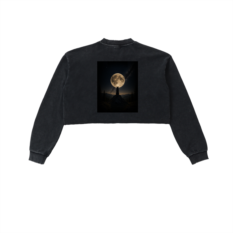 The Moonrise Female Crop Sweatshirt