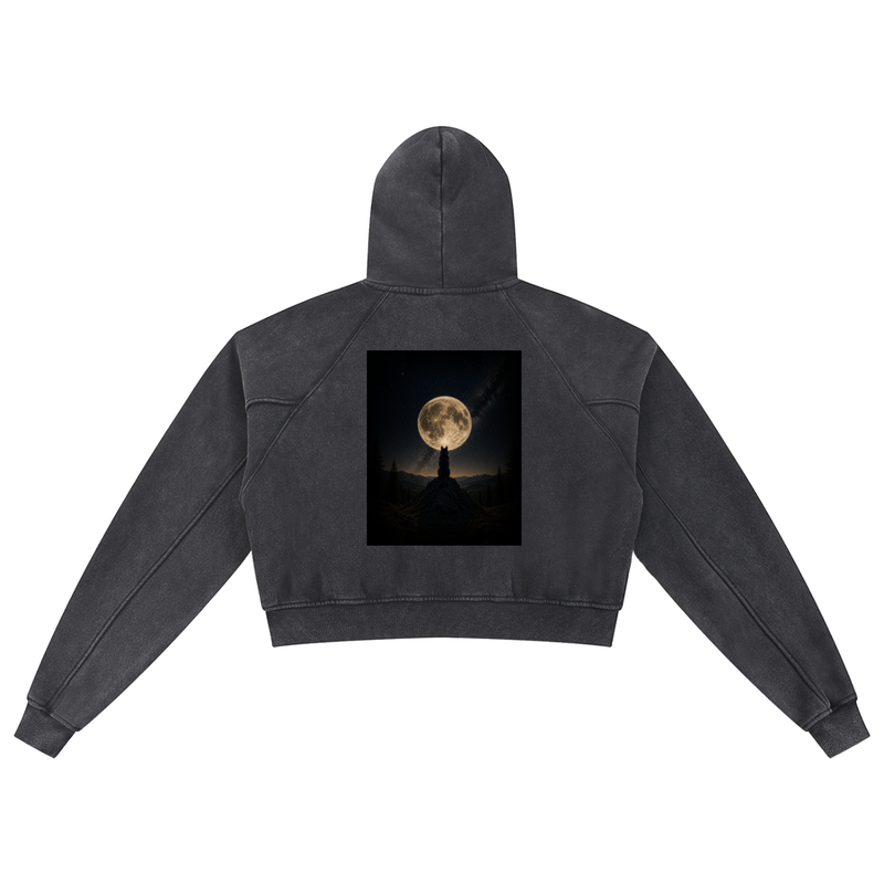 The Moonrise Female Crop Hoodie